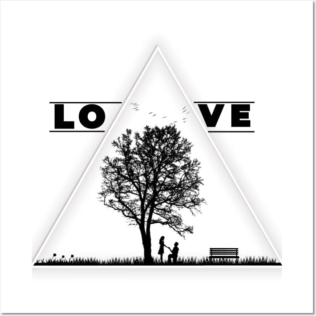 Love Triangle, Proposing, Wedding, Lovers, Nature Wall Art by Stoiceveryday